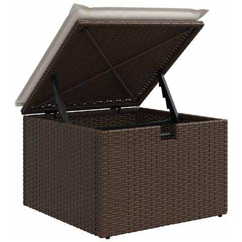 Set Divano da Giardino 6 pcs Marrone e crema 232 x 122 x 85 cm - Foto 9