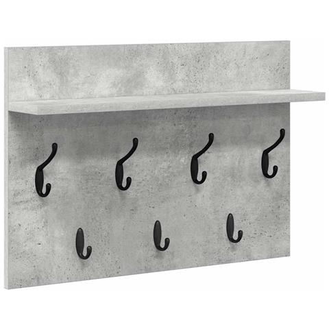 Appendiabiti a muro Grigio cemento 60 x 40 x 12 cm - Foto 1