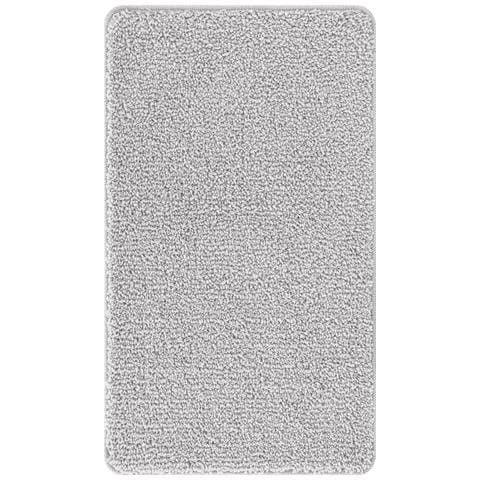 Tappetino da bagno rettangolare grigio 70x120 cm in polipropilene antiscivolo - Foto 1
