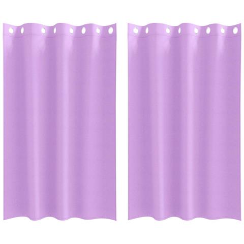 Tende con tende 2 pcs Viola Poliestere - Foto 1