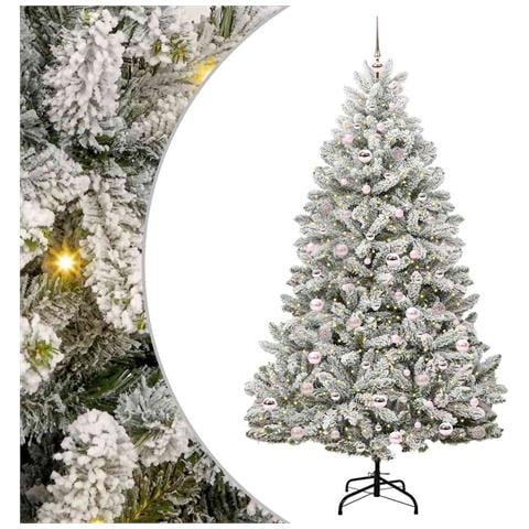 Albero di Natale artificiale con 300 LED Verde e Bianco 210 cm - Foto 1