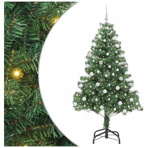 Albero di Natale con 300 LED con supporto Verde 180 cm PVC - Foto 1