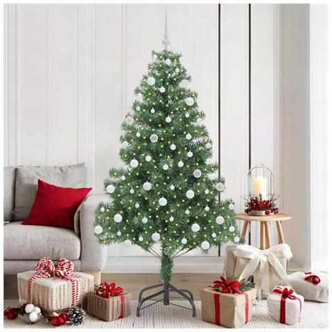 Albero di Natale con 300 LED con supporto Verde 180 cm PVC - Foto 2