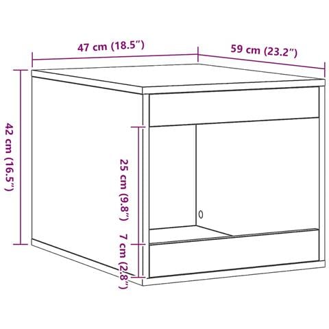 Recinto Lettiera Rovere Artigianale 47x59x42 cm in Truciolato - Foto 9