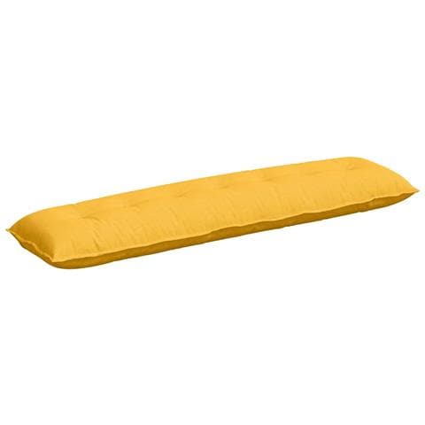 Cuscino per Schiena Giallo Chiaro 200 x 50 cm Tessuto in Cords - Foto 1