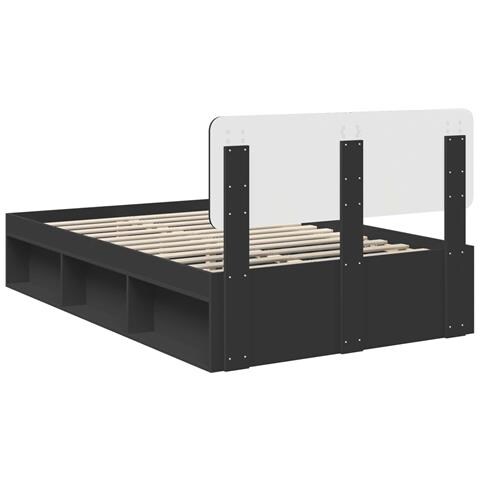 Struttura del letto Nero 120 x 200 cm Pino massello - Foto 9