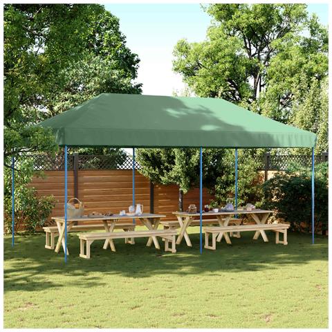 Tenda Party Verde 292 x 580 x 315 cm Tessuto Oxford - Foto 2