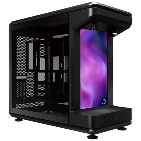 MasterFrame 360 STAGE LCD Full Tower Nero, Trasparente - Foto 1