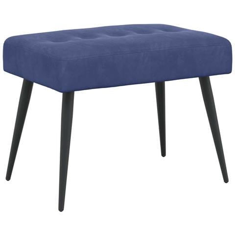 Panchina con bottoni imbottiti Blu Polizia 60 x 40 x 45 cm - Foto 1