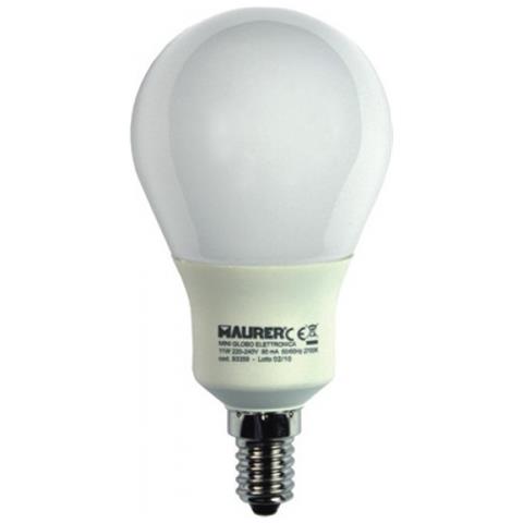 Lampadina fluorescente luce calda 2700K E14 W11 V230 - Foto 4