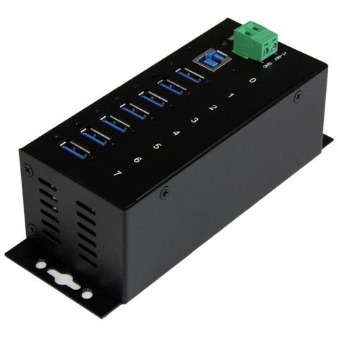 HUB Industriale USB 3.0 a 7 porte - Perno e concentratore USB 3.0 con ESD 350W e protezione da sovratensioni - Montabile DIN - Foto 2