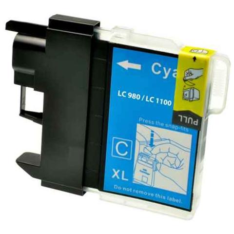 Cartuccia Ink-Jet Compatibile Brother LC 980 / LC1100 C Ciano - Foto 1