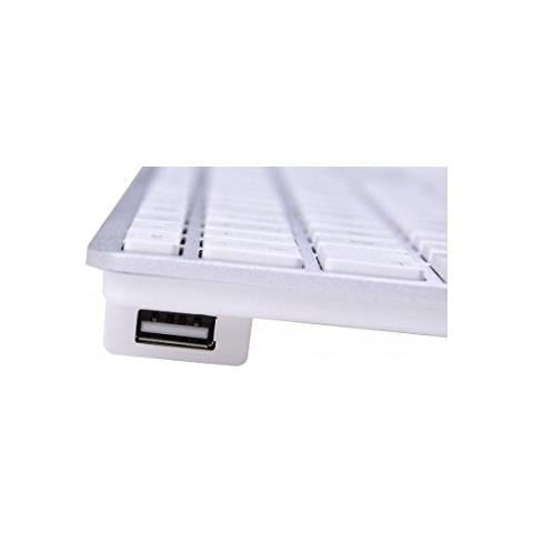 Tastiera USB con 110 tasti (ISO) per Mac Colore Bianco (Layout Italiano)  - Foto 2