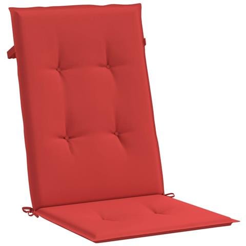 Cuscini per Sedie da Giardino 4 pz Rossi 120x50x4 cm - Foto 2