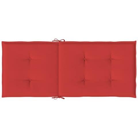 Cuscini per Sedie da Giardino 4 pz Rossi 120x50x4 cm - Foto 8