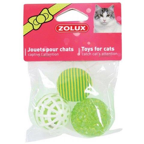 Gioco Per Gatti 3 Palline Varie Da 4 Cm - Foto 1