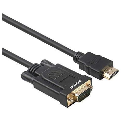 Hdmi A Vga Placcati In Oro Hdmi A Vga 1.8m Cavo (maschio A Maschio) Per Computer Desktop Laptop Pc Monitor Proiettore Hdtv Chromebook Raspberry Pi Roku Xbox E Di Pi - Nero - Foto 1
