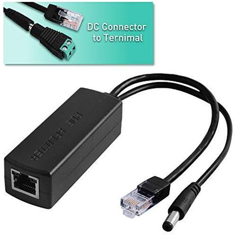 2-pack Attivo Poe Power Over Ethernet Splitter Adattatore 48v A 12v Ieee 802.3af 10 100mbps Poe Splitter Con Uscita A 12v Per La Macchina Fotografica Del Ip Access Point Wireless E Voip Phone - Foto 2