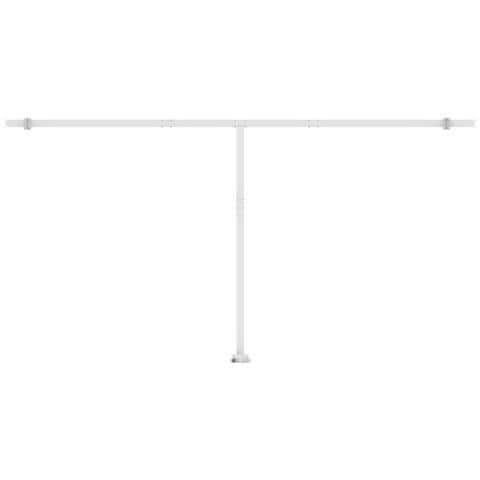 Tenda da Sole Retrattile Manuale LED 600x350 cm Giallo Bianco - Foto 2