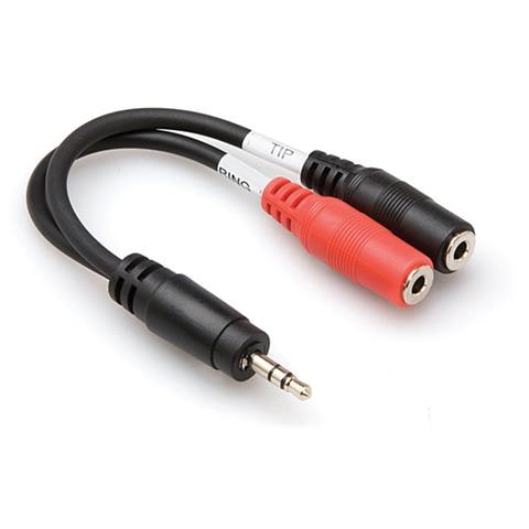 YMM-261, 3.5mm M, 2x 3.5mm FM, Maschio / femmina, Nero, Rosso - Foto 1
