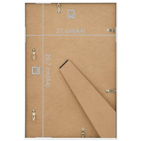 Cornici Foto Collage 3 Pz Parete O Tavolo Bianche 21x29,7cm Mdf - Foto 2