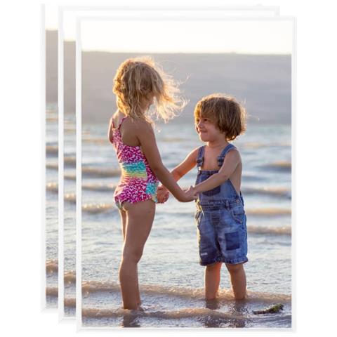 Cornici Foto Collage 3 Pz Parete O Tavolo Bianche 21x29,7cm Mdf - Foto 1