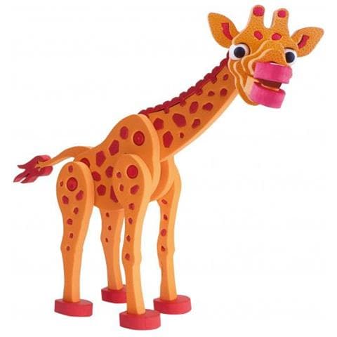 Puzzle 3d Giraffa Junior 31,5 Cm Schiuma Arancione 104 Pezzi - Foto 1