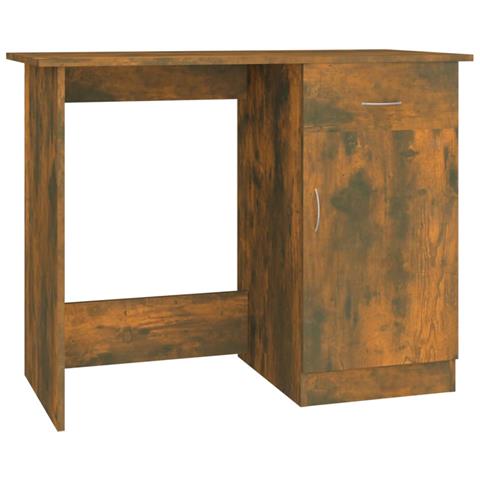 Scrivania Rovere Fumo 100x50x76 Cm In Legno Multistrato - Foto 1