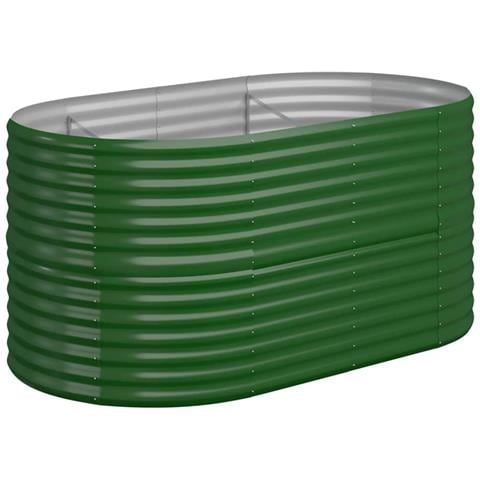 Letto Giardino Acciaio Verniciato a Polvere 152x80x68 cm Verde - Foto 1