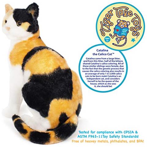 Catalina Il Gatto Calico - Peluche Di Peluche Da 13 Pollici - Di Tiger Tale Toys - Foto 4