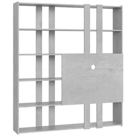 Libreria A Giorno Kato H Con Pannello Porta Tv Cemento - Foto 5