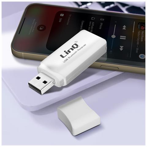 Adattatore Audio Bluetooth Usb / Jack 3,5 Mm Funzione Vivavoce Linq Bianco - Foto 5