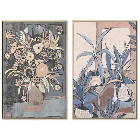 Quadro Dkd Home Decor 84 X 4,5 X 124 Cm Scandinavo (2 Unità) - Foto 1