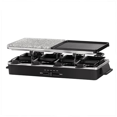 Multi Raclette 3 in 1 griglia per raclette 8 persona (e) 1400 W Nero - Foto 1