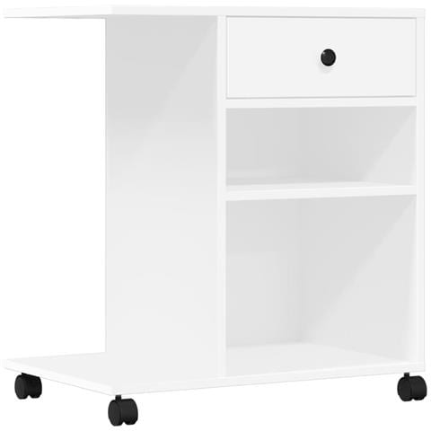 Supporto Per Stampante Con Ruote Bianco 60x40x68,5 Cm - Foto 2