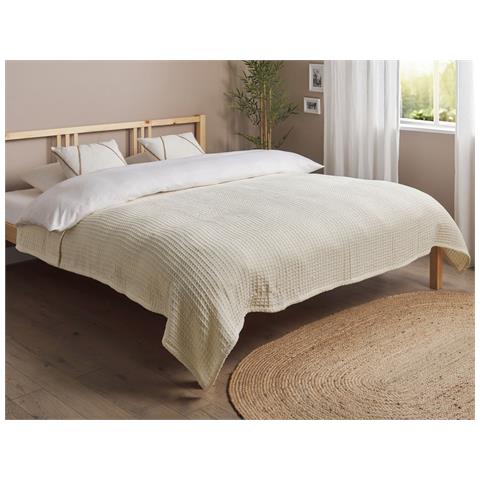 Copriletto Cotone Beige Chiaro 200 X 220 Cm Chagyl - Foto 1