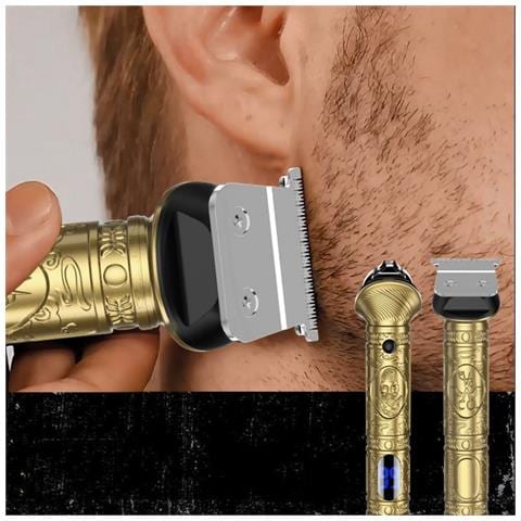 Kit Per Toelettatura Multifunzionale Con Ricarica Usb 6 In 1 - Kit Tagliacapelli Gold - Foto 7