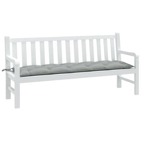 Cuscino Panca Giardino Grigio Chiaro Mélange 180x50x7cm Tessuto - Foto 1