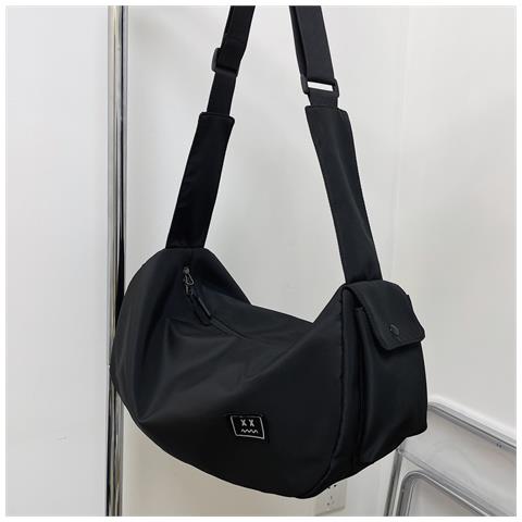 Borsa Da Palestra Sportiva Di Grande Capacità, Borsa Da Viaggio A Tracolla Black - Foto 4