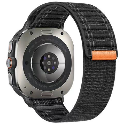 Elegante Cinturino In Nylon Per Samsung Galaxy Watch Ultra - 22 Mm Black - Foto 1