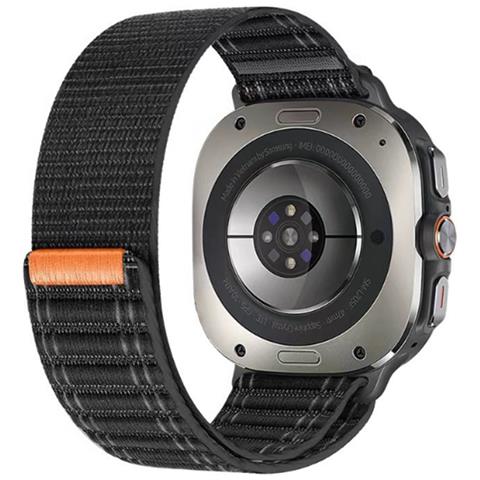 Elegante Cinturino In Nylon Per Samsung Galaxy Watch Ultra - 22 Mm Black - Foto 6