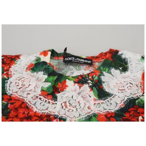 Canotta In Pizzo Di Lana Floreale Bianco - It46 - L - Foto 5