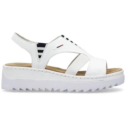 White Casual Open Sandals Sandali Sintetico E Tessile Scarpe Donna Bianco Eu 39, V44y5-80 - Foto 2