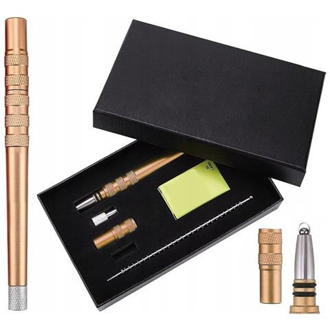 Pen Razor Rasoio A Penna Per Parrucchieri Oro Per Il Hair Tattoo/contornare I Capelli E Sopracciglia - Foto 1