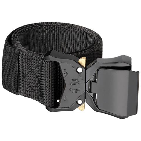 Cintura Tattica Cobra Da Uomo, Cintura In Nylon Stile Militare Con Fibbia A Sgancio Rapido Black - Foto 2