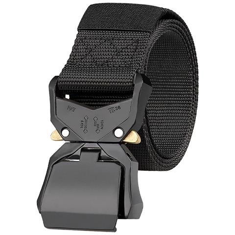 Cintura Tattica Cobra Da Uomo, Cintura In Nylon Stile Militare Con Fibbia A Sgancio Rapido Black - Foto 3