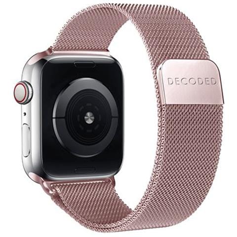 Cinturino Per Apple Watch 38 / 40 / 41 / 42 Mm In Maglia Milano Traction, Rosa - Foto 1