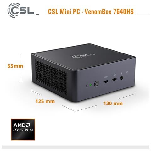 Mini Pc - Venombox 7640hs / 64 Gb Ram / 1000 Gb M.2 Ssd / Windows 11 Pro - Foto 2