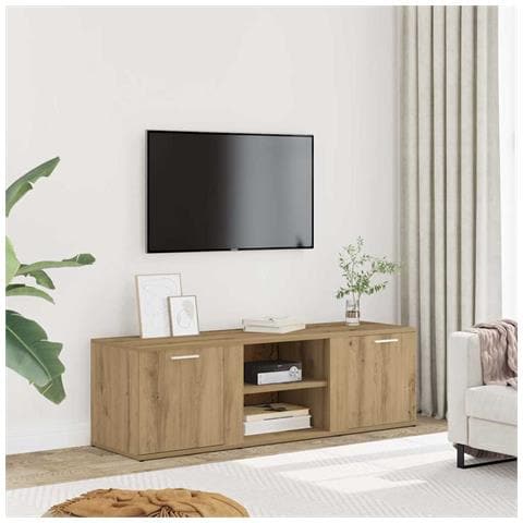 Mobile Porta Tv Rovere Artigianale Legno Multistrato - Foto 3