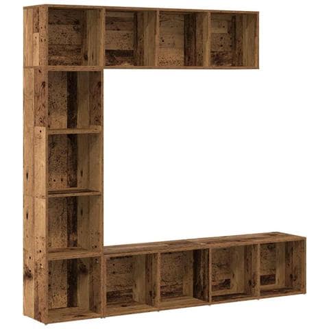 Librerie 3 Pz Legno Antico In Legno Multistrato - Foto 2